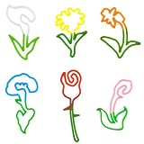 Buddy Bands - Flowers - 24 Pack, Tye Die Colors (Compare to Silly Bandz, Zany Bands, Goofy Bands, Disney Bands, and Stretchy Shapes)