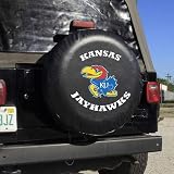 NCAA Kansas Jayhawks Black Logo Tire Cover