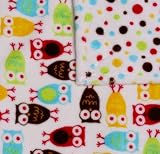 Owl & Polka Dot Boy or Girl Minky Toddlers Blanket - Great Security Blankets for Bedding, Cribs & Strollers