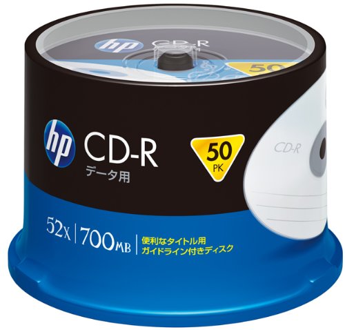 HP データ用CD-R 700MB 52倍速対応 パールホワイトディスク 50枚スピンドル CDR80HPSBX50SA