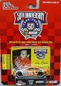 1998 - Racing Champions - NASCAR 50th Anniversary - Tony Raines - No. 19 Yellow Chevrolet Monte Carlo - 1:64 Scale Die Cast Replica Car, Collectible Card and Display Stand
