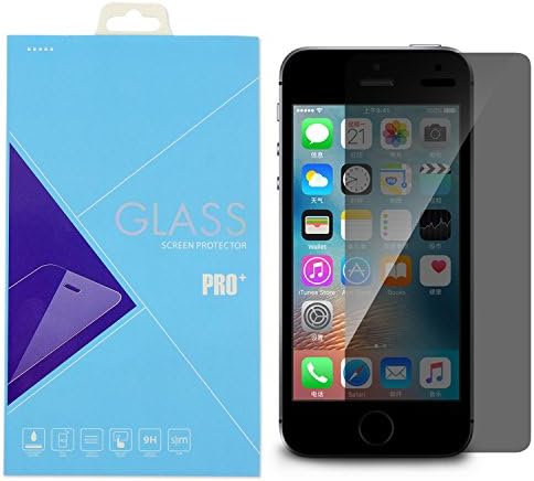 iphone SE 5S 5C 5 Privacy Screen Protector , Gcepls Premium Privacy Anti-Spy Tempered Glass Screen Protector for Apple iphone SE 5S 5C 5 with 9H Hardness - [Lifetime Warranty]