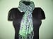 Green and Purple 100% Viscose Lurex Yarn Dyed Scarf