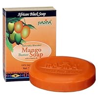 Madina Mango Butter Soap with Vitamin E 3.5 Oz African Black Soap