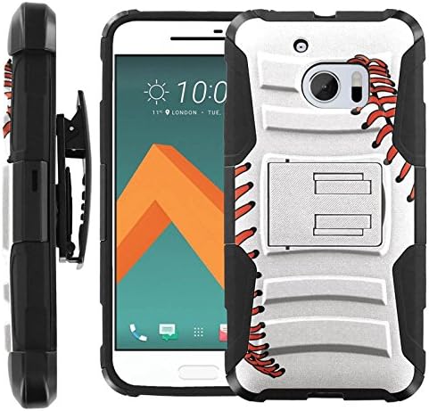 [BaseBall] HTC 10 Case [COMBAT] Rugged Holster Combo Case Layer Hybrid [Defender Body] Hybrid Armor Kickstand Bumper Cover for [HTC 10]