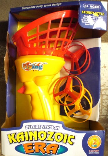 Deluxe Kainozoic Flying Disc Shoot with Catching Basket Battery Operated