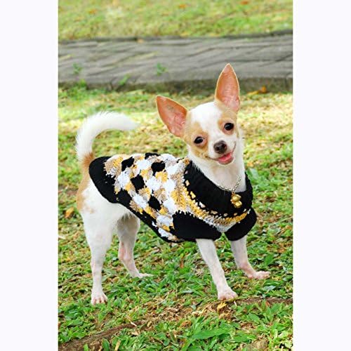 Myknitt Handmade Crocheted Shell Pattern Puppy Sweater Classy Dog Clothing Pets Chihuahua Dk820 Free Shipping (S)