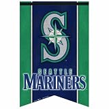 MLB Seattle Mariners Premium Felt Banner 17-by-26 Inch