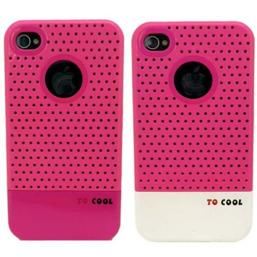 2つセットでお得　iPhone4/4S用ケース　W-Face(フューシャ)