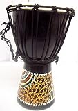 6 1/2" X 11" Aboriginal Drum Djembe Dot Painted Drums