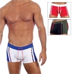 SAVE $6.98 - Gregg Homme 3G Actualwear Olympia boxer square cut swimsuit $47.97