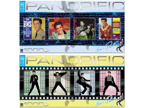 51Zrh6F9oNL SURE LOX Sure Lox Panorific 1000 Piece Puzzle Elvis Presley Combo, 2 Pack