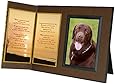Pet Lover Remembrance Gift, "When Tomorrow Starts Without Me" Poem, Memorial Pet Loss Picture Frame Keepsake and Sympathy Gift Package, with optional custom photo editing, Rich Dark Brown with Foil Accent