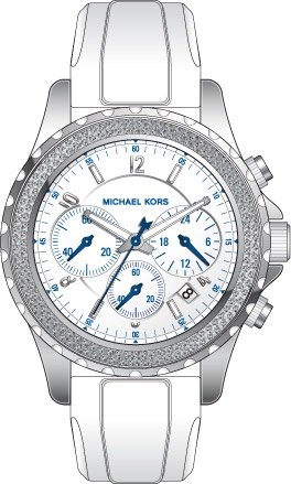 Michael Kors Women's MK5387 Ceramic Classic Chronograph White Watch  Picture