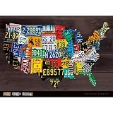 Aaron Foster, USA Map II, Art Print Poster - 36x26