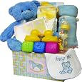 Cheap Sweet Baby BOY Care Package Box Gift Box with Teddy Bear