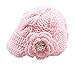 Bestknit Handmade Newborn Toddler Baby Girls Crochet Knit Brim Cap Hat Medium Pink