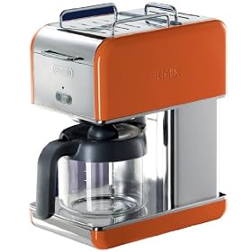 DeLonghi Kmix 10-Cup Drip Coffee Maker, Orange: Kitchen &amp; Dining