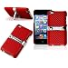 Red Case Cover with Built in Stand For Apple iPod Touch 4G 4th Generation Models 8GB 32GB 64GB + FREE LCD Screen Protector