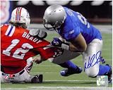 Ndamukong Suh Autographed Detroit Lions 8x10 Photo #7- Sacking Tom Brady