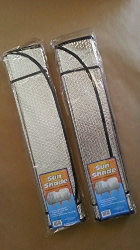 2 X Auto Windshield Sun Shade Car Cover**both Side Aluminum** Reflective Silver