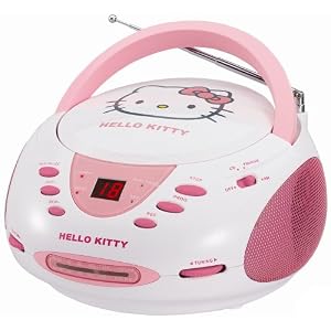 HELLO KITTY KT2024A Stereo AM FM CD Boom Box by Hello Kitty