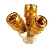 3 Way Air Manifold - Brass Quick-Connect
