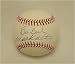 Bill Buckner and Mookie Wilson Dual Autographed/Hand Signed MLB Baseball (MLB Authenticated)