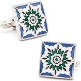 Silver Plated Alpine Crown Cufflinks