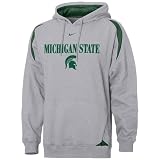Nike Michigan State Spartans Ash Pass Rush Hoody Sweatshirt