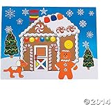 12 Large MAKE a GINGERBREAD HOUSE Sticker Sheets/Christmas CRAFT/ACTIVITY/8.5" X 11"