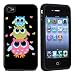 Rubber 3 Owls On iPhone 4 or 4s Case / Cover Verizon or At&T
