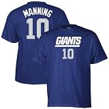 Reebok New York Giants #10 Eli Manning Royal Blue Player T-shirt