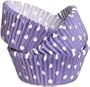 Wilton Purple Dots Baking Cups, 75-Count