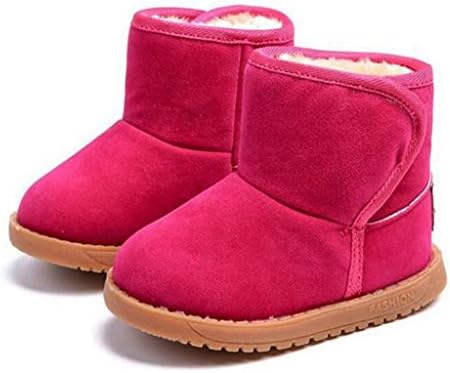 Johnsonal Baby Kids Boots,Girl Boy Winter Fashion Cotton Warm Snow Boots Rose 7 M Toddler 26