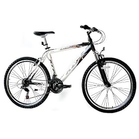 26" KCP VTT V�LO HOMME EVOLUTION ALU 18 Vitesses SHIMANO blanche noir (ws) - 66,0 cm (26 Pouces)
