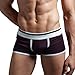 XUBA Mens Low Rise Sexy Underwear Trunk Boxer Brief Wine Red XB05