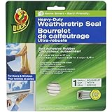 Duck Brand 282439 Heavy-Duty Self Adhesive Rubber Weatherstrip Seal for Small Gap, 3/8-Inch x 1/4-Inch x 17-Feet, 1 Seal