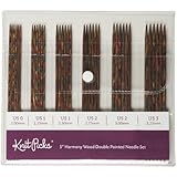 Knit Picks 6" Rainbow Wood Double Pointed Knitting Needle Set