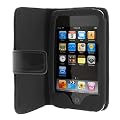 Premium Black Folio Wallet Leather Case for Apple Ipod Touch Itouch 8Gb 16GB 32Gb 2G 3G 2nd 3rd Generation