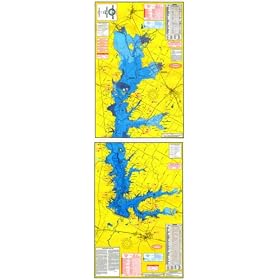 Laminated Topo Map of Cedar Creek Lake - With GPS Hotspots