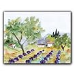 Lavender Field, Green Trees - Gift Enclosure Cards (set of 12)