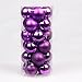 AMS Shatterproof Clear Plastic Christmas Ball Ornaments Decorative Xmas Balls Baubles Set with Christmas Trees Decorations (6cm Purple)