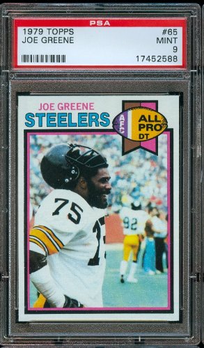 1979 Topps #65 Joe Greene Pittsburgh Steelers Football Card Professionally Graded PSA 9 Mint