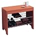 Rubbermaid 3G8900HONEY 9-Pair Wood-Finish Shoe Bench