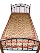 Indian Bedding Red Floral Block Print Cotton Sofa Throw Twin Size