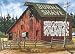 Red Barn Art Print Poster By Alfred Owles, 30  x 23 