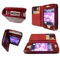 TB1 Products � iPhone 4S 4 Red Crocdile Pattern Wallet Style Leather Case With Card Slots For Apple iPhone 4s - Premium Quality