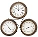 River City 18 Inch Indoor/Outdoor Triple Dial Clock with Time, Temperature, & Humidity