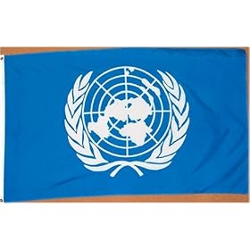 United Nations (UN) Flag - 3 foot by 5 foot Polyester (NEW)